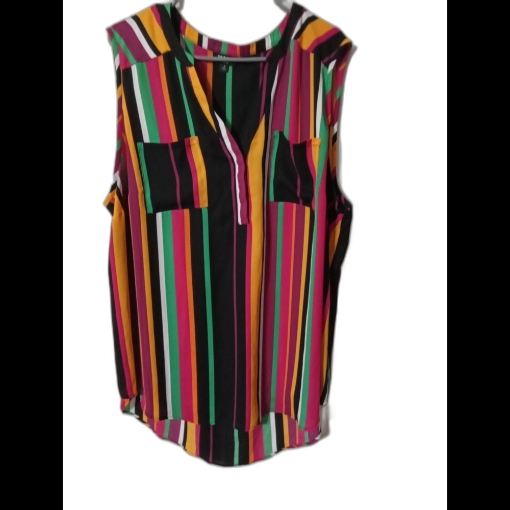 Torrid Sleevleless Harper Striped Blouse Size 3